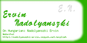 ervin nadolyanszki business card